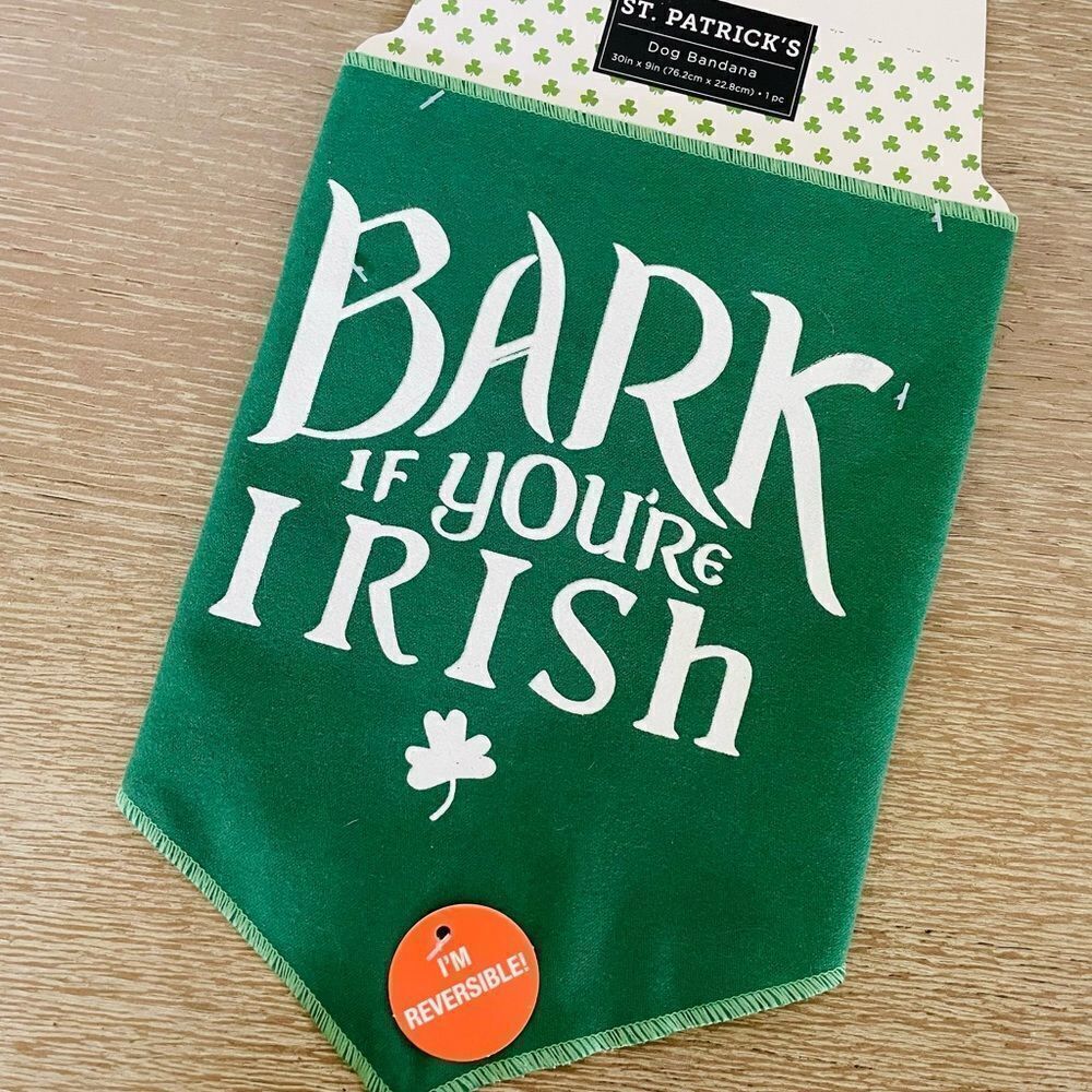 NWT St. Patrick Cute Irish Dog Pet Bandana